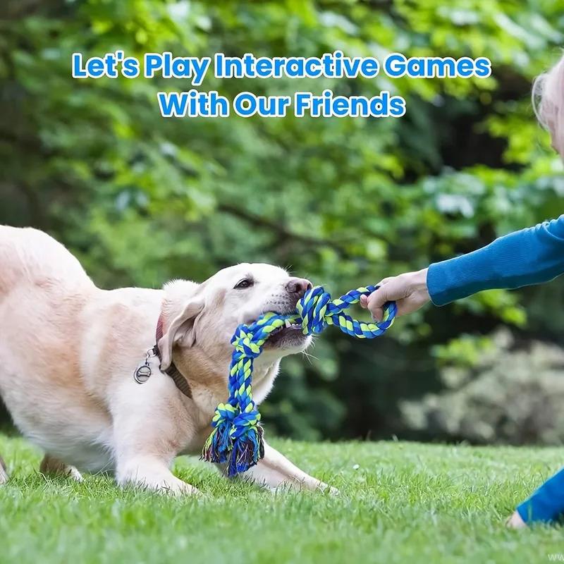Heavy Duty Dog Rope Toy for Large and Medium Dogs Long Lasting Teeth Cleaning Chew Toys for Aggressive Chewers Bully Breeds