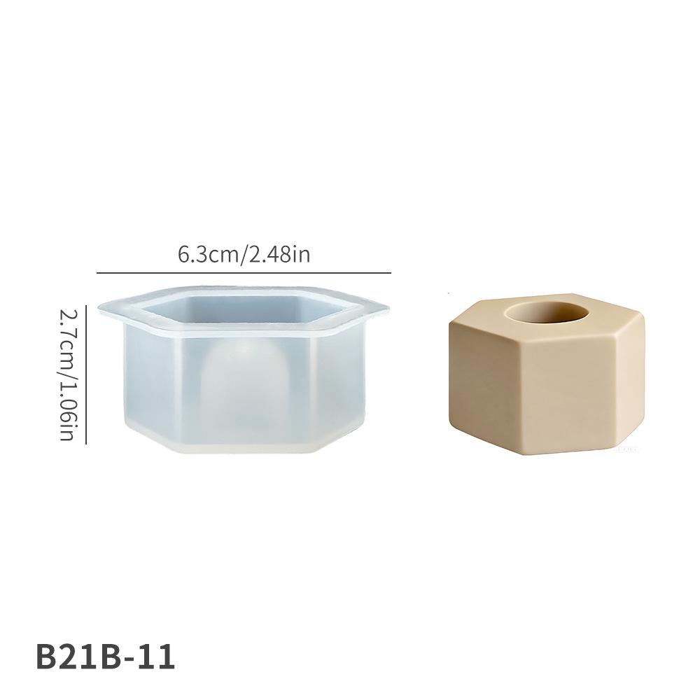 Geometric Epoxy Mold for Flower Vase - DIY Hydroponic Test Tube and Wall Decoration Silicone Mold