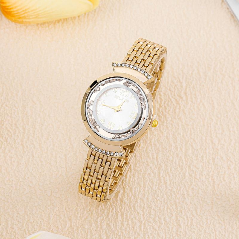 Fashion Diamond-Encrusted Women'S Watch Creative Versatile Quartz Watch Women'S Light Luxury High-End Women'S Bracelet Watch