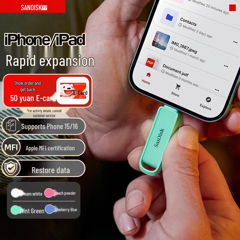 SanDisk Флеш-накопитель IXpand Luxe Type-C USB 3.2 для iPhone и iPad