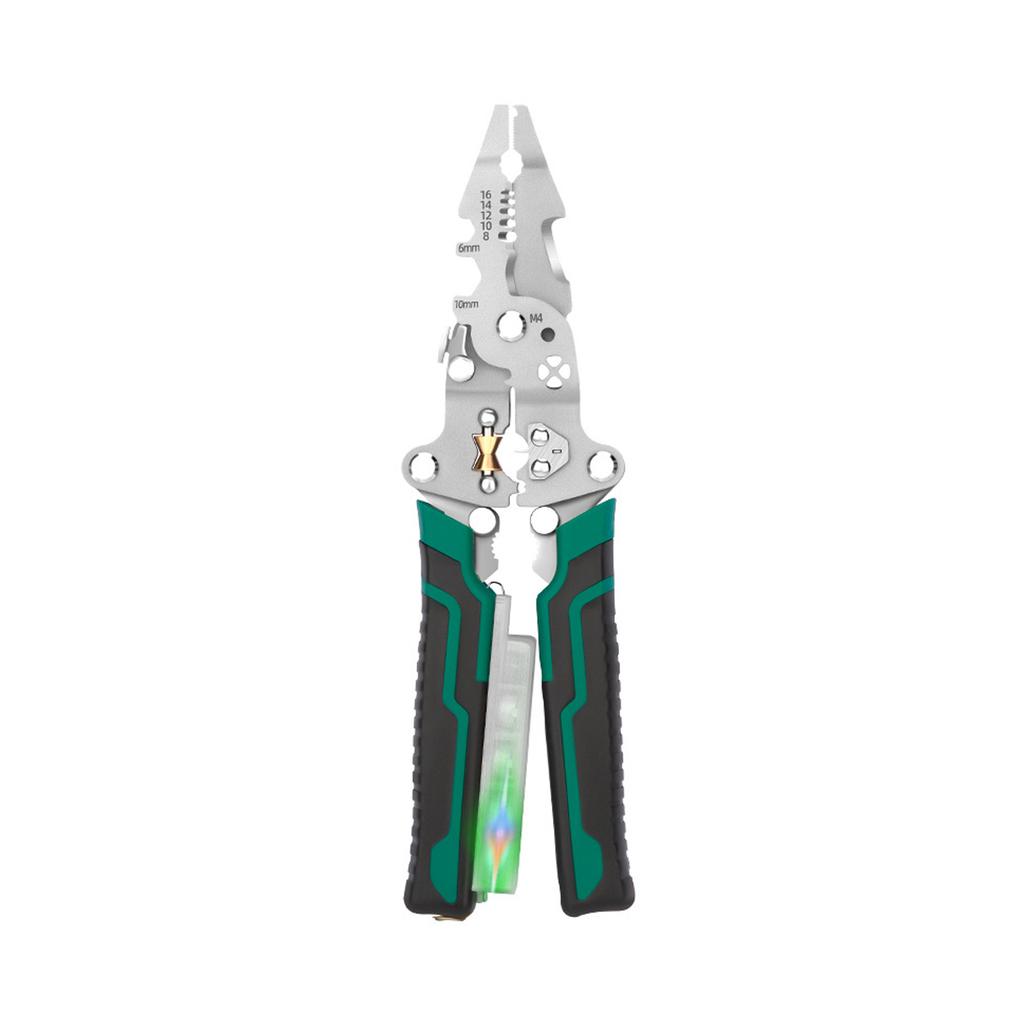 Foldable Wire Stripping Pliers with Electricity Measurement Electrician Plier 4-in-1 Multifunctional Wire Stripping