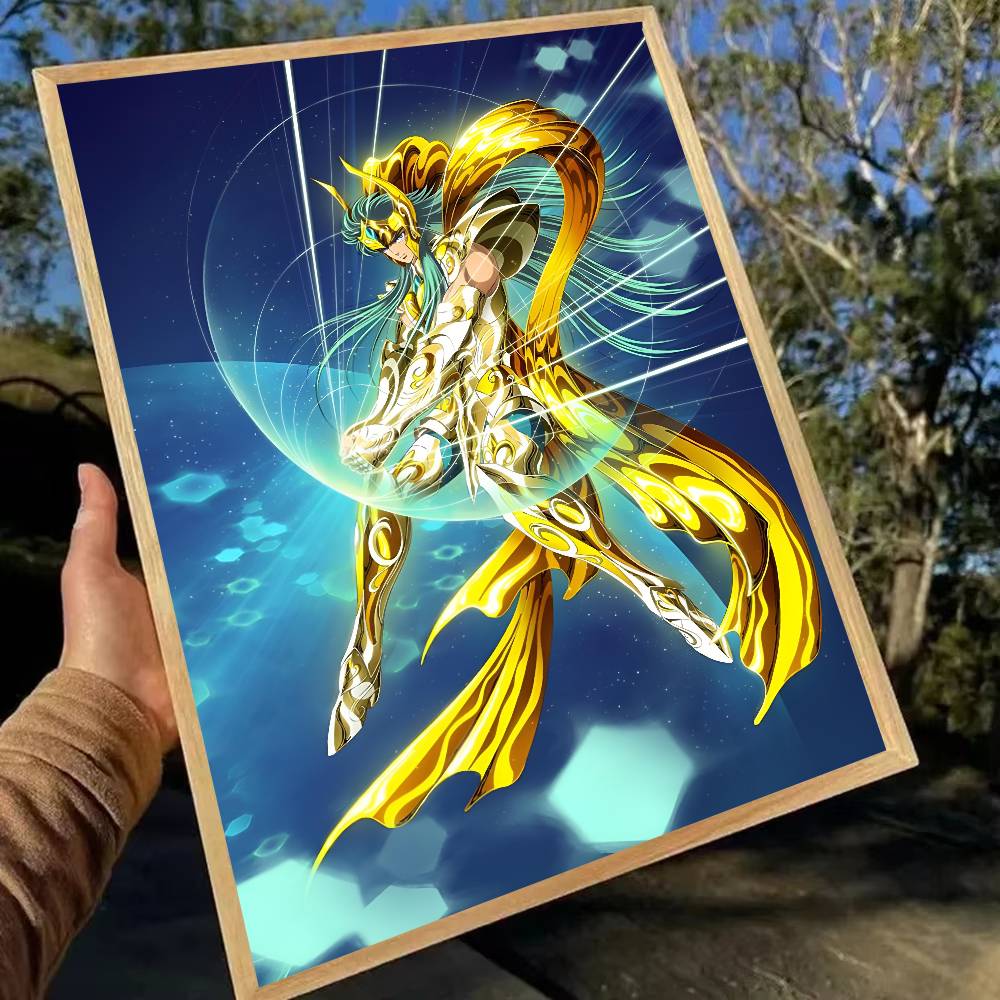 Anime S-Saint Seiya Poster Waterproof Wall Art Sticker For Bar Living Room Vintage Room Decor High Quality Print Gift