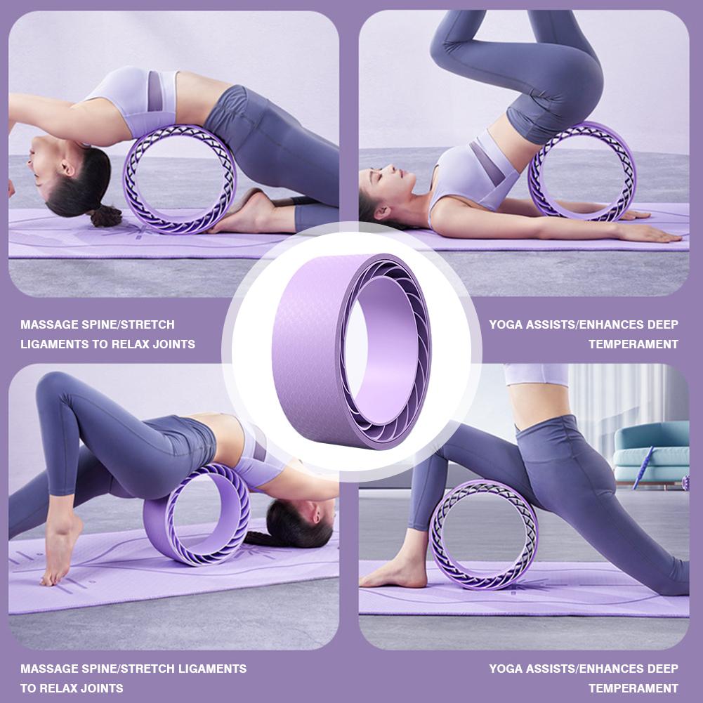Yoga-Rad PP, rutschfester Yoga-Wirbelsäulen-Roller, Radkreis zur Linderung von Rückenschmerzen und zur Verbesserung des Flexibilitätstrainings bei Rückbeugen