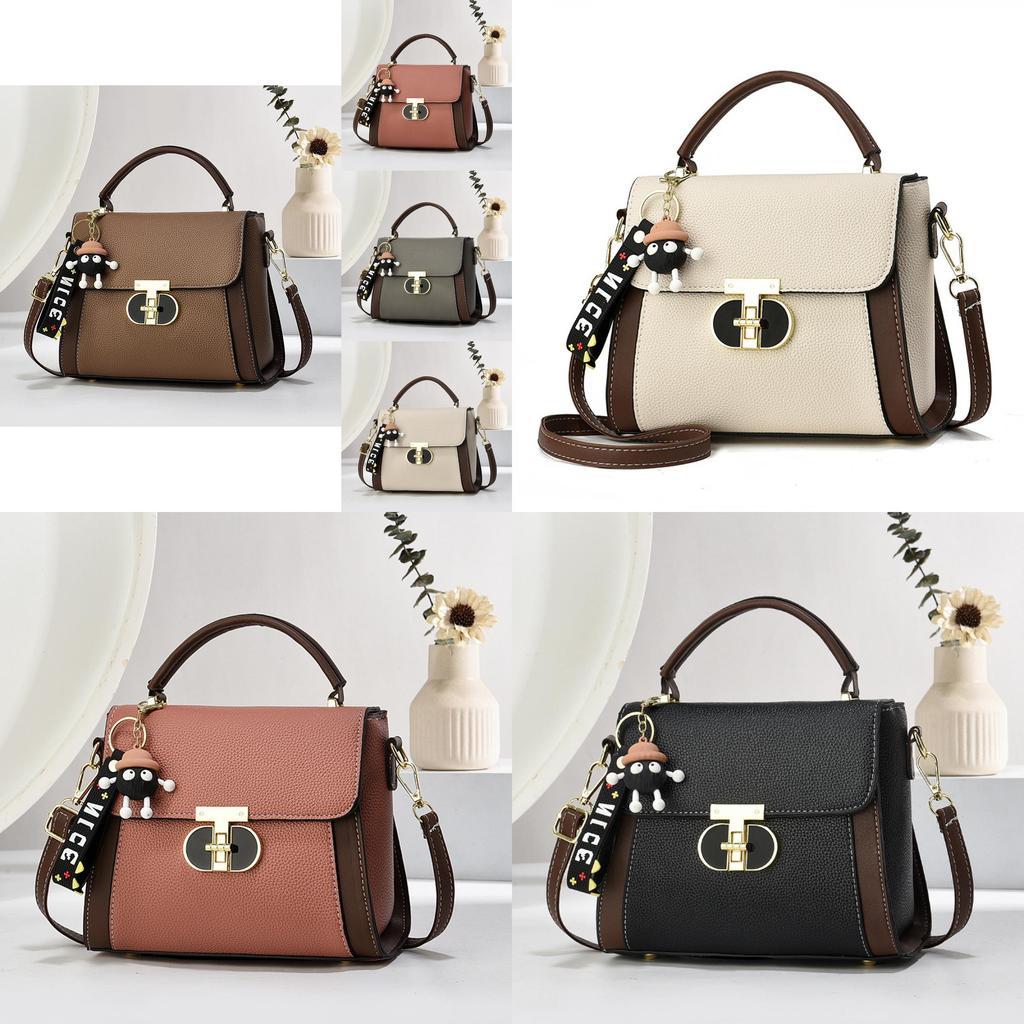 Trendy Colorful Small Handbag For Women 2024 Stylish Pu Material Crossbody Bag