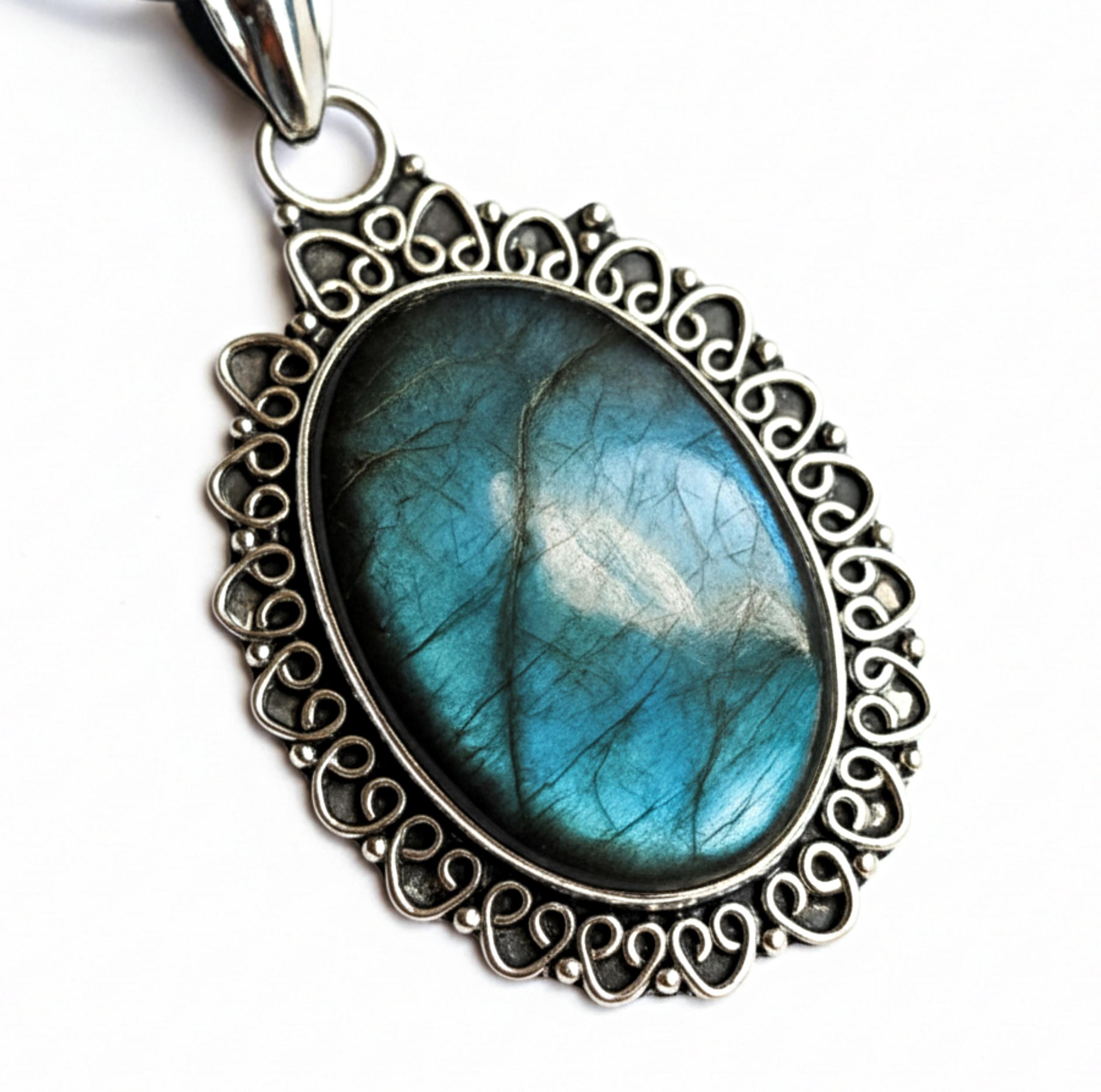 

Labradorite Oval Shape Pendant, 925 Solid Sterling Silver, Minimalist Pendant, Everyday Wear Necklace Pendant серебряный