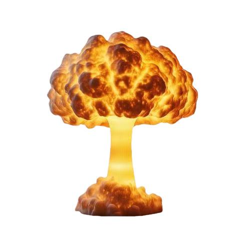 

Atomic Mushroom Cloud Table Lamp Resin Ornament Decoration Battery-operated Desk Lamp Room New Year s Decorations Christmas Gift