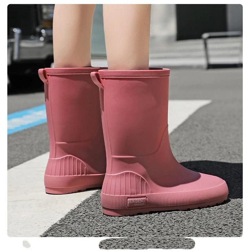 Damen Modische Outdoor Anti-Rutsch Wasserdichte Zwischensohle Regenschuhe