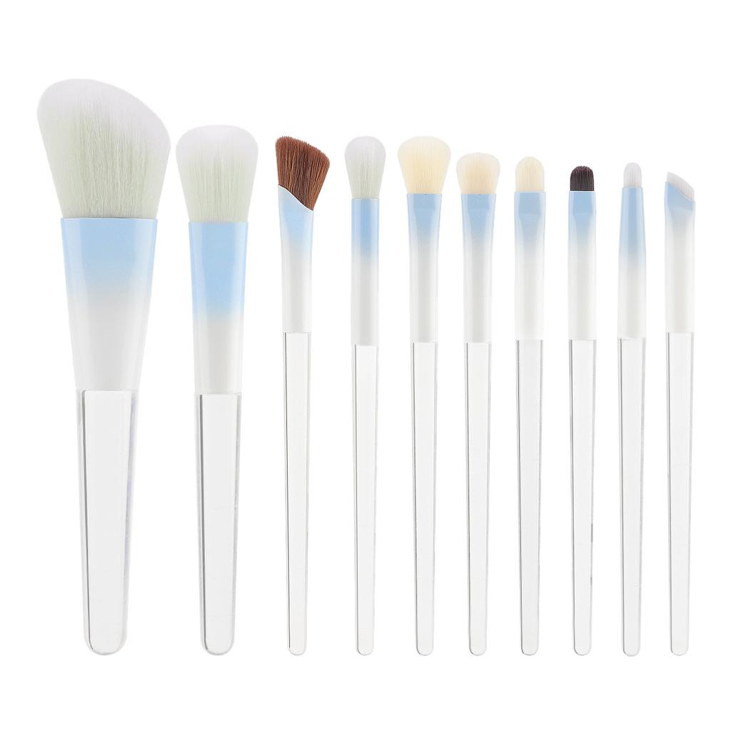 10 gradual change blue loose powder brush eyeshadow brush blush brush smudge brush grooming cover brush eyeliner brush now