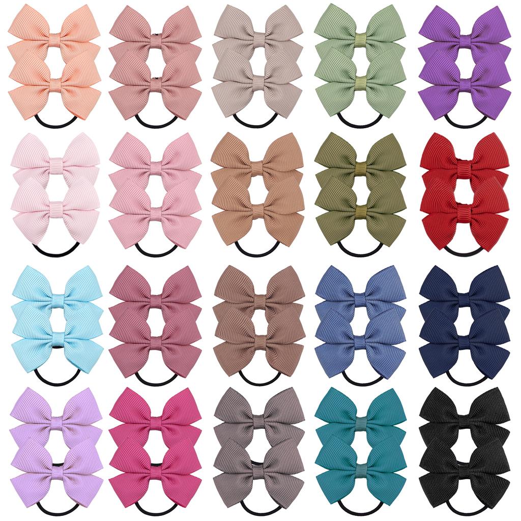 20/40/50 szt. 2" Rypsowa Wstążka Kucyki Kokardy do Włosów Elastyczne Gumki do Włosów Opaski do Włosów Uchwyty Akcesoria do Włosów dla Niemowląt Dziewczynek