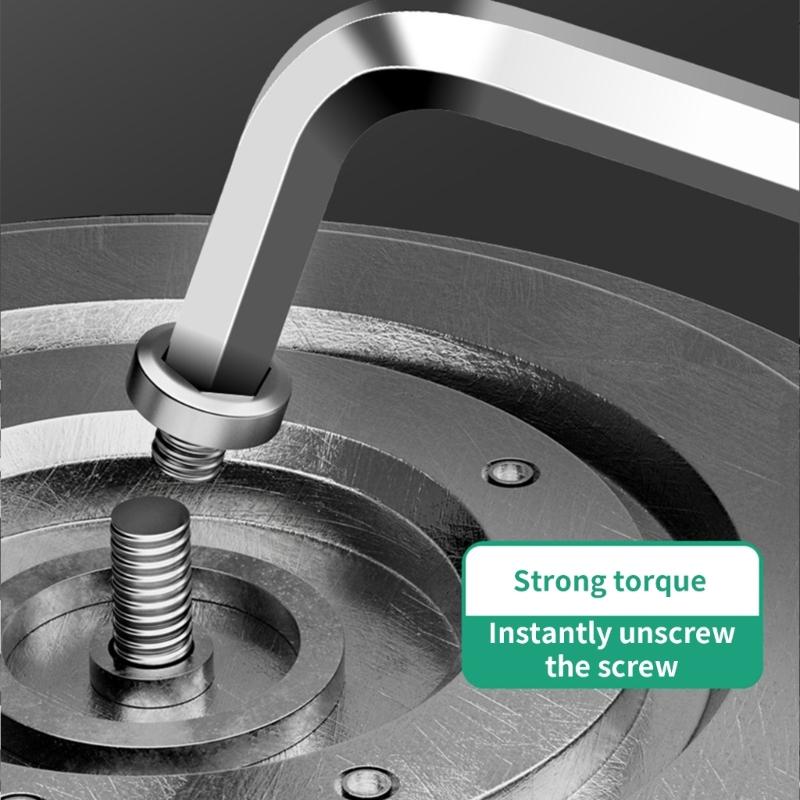 Professional 9Pcs Hex Key Wrench Set With Precise Size Marking Ideal For Bike Maintenance And Engineering Use Tool