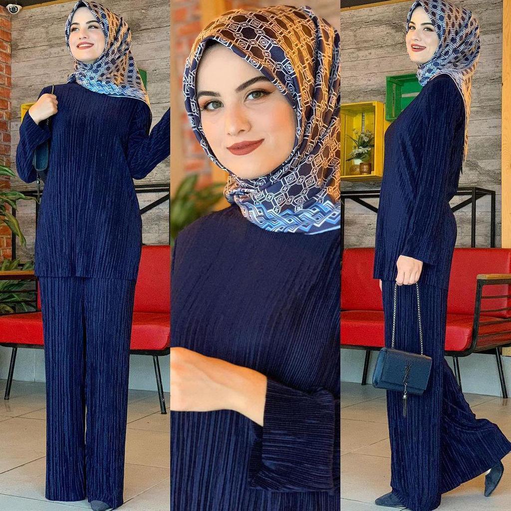 M148# Ethnisches Falten-Freizeitset für Damen - Südostasiatischer/Arabischer Stil
