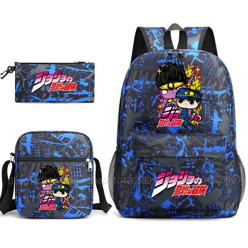 JoJo's Bizarre Adventure Rugzak Anime Rugzak Leerling Schooltas Man Vrouw Cadeaus Stripboek Rugzak Buitenreis Rugzak
