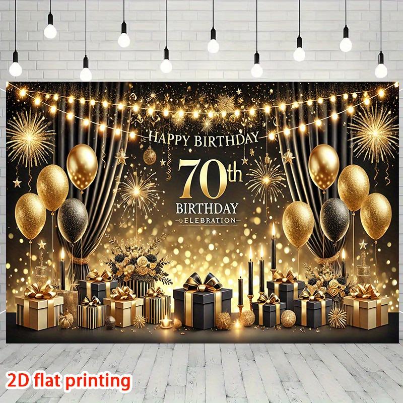 2D Plane, 1 Piece of Birthday Celebration Decoration Pattern for 70th Birthday, Party Banner, Family