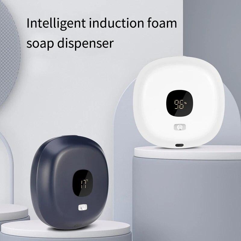 Wall Mounted Automatic Foam Soap Dispenser Bathroom Smart Washing Hand Machine USB Charging Touchless LED Display Soap Dispenser