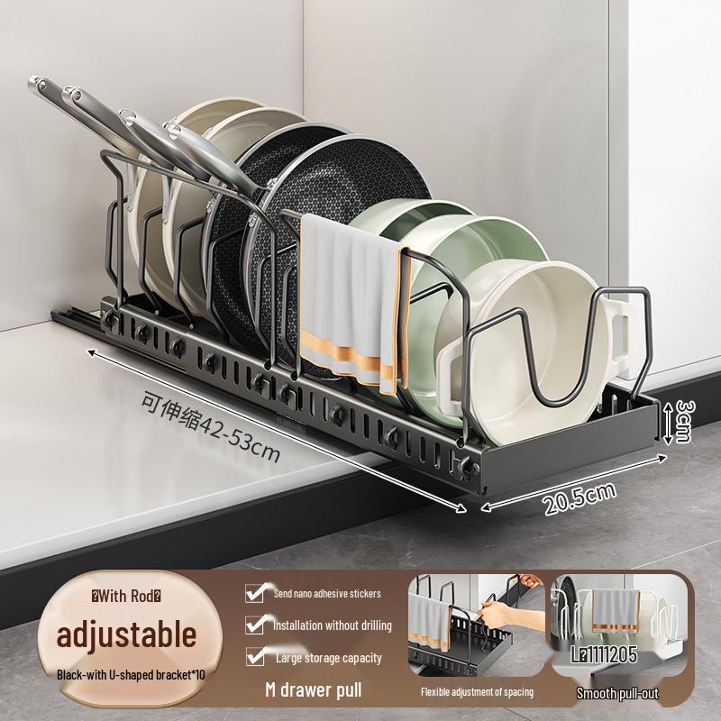 Adjustable Kitchen Pot Lid & Cookware Stand