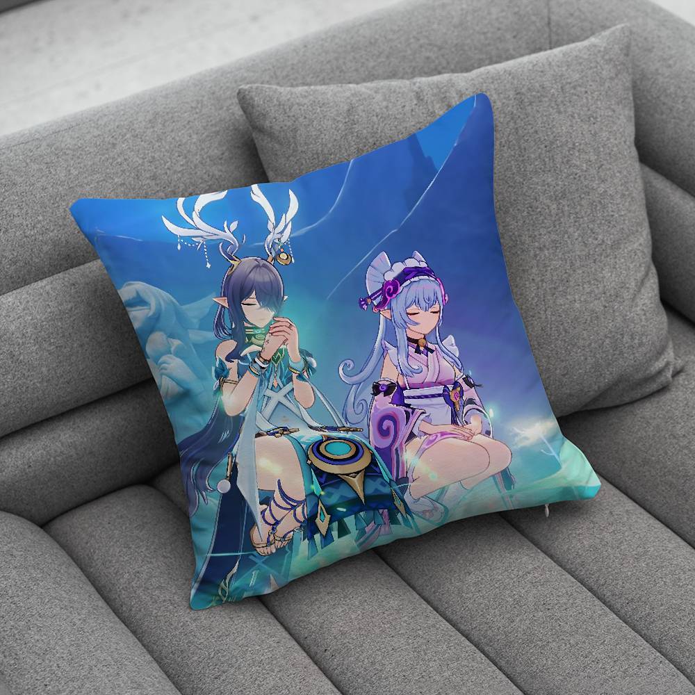 Genshin LLauma Impact  Print Pattern Sofa Cushion Cover Pillowcase Home Party Car Bedding