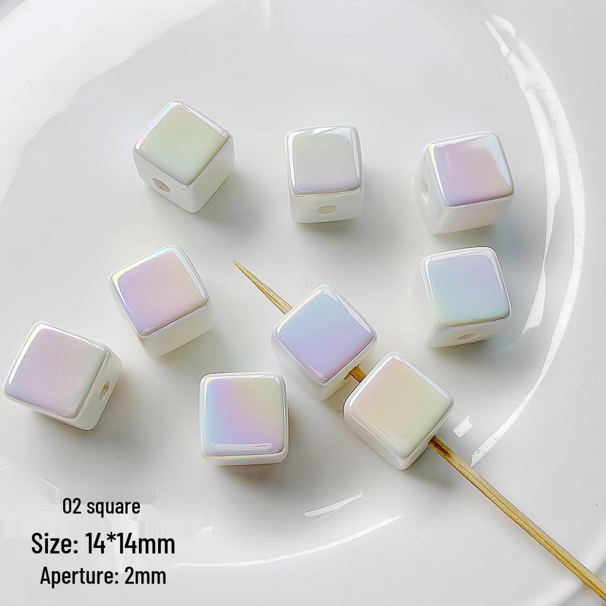 

Белая серия расписанных вручную акриловых круглых бусин для изготовления украшений и браслетов своими руками