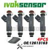 12 Holes Lot of 4 Fuel Injectors 12613163 Fits For Chevy 2.4 Malibu HHR 2009-2012 Compatible Pontiac 2010 G6 2.4L FJ1064