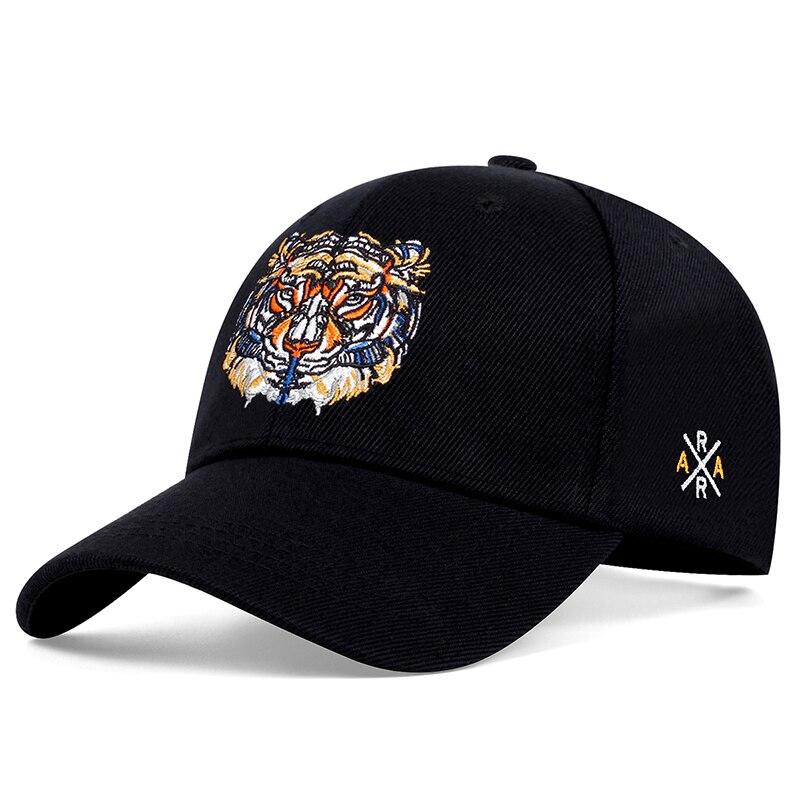 Unisex Tier Tiger Stickerei Baseballkappen Frühling und Sommer Outdoor Verstellbar Lässig Hüte Sonnenschutzhut black