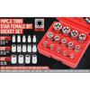 SEDY 14-Piece E-TORX Socket Set - Premium Female Torx Socket Set, Torque Star Sockets, External Torx Sockets, E4 E5 E6 E7 E8 0 1 2 4 6 8 E