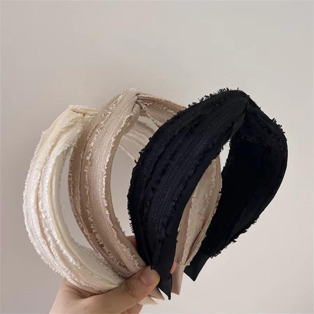 Twill Fabric Women's Knotted Headband Solid Color Twill Headband Hair Accessories Shopping Wear