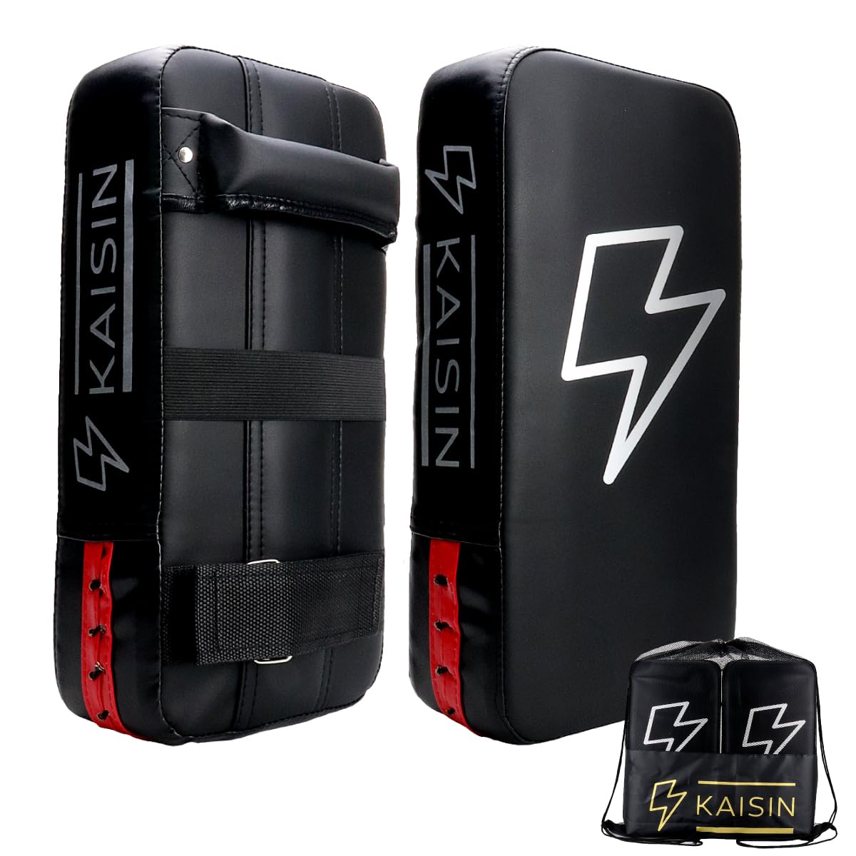 

KAISIN Kick Mitts Kickboxing Karate боксерские перчатки набор из 2 шт. от Active x [Supervised Kickboxers] (Черный Черный)