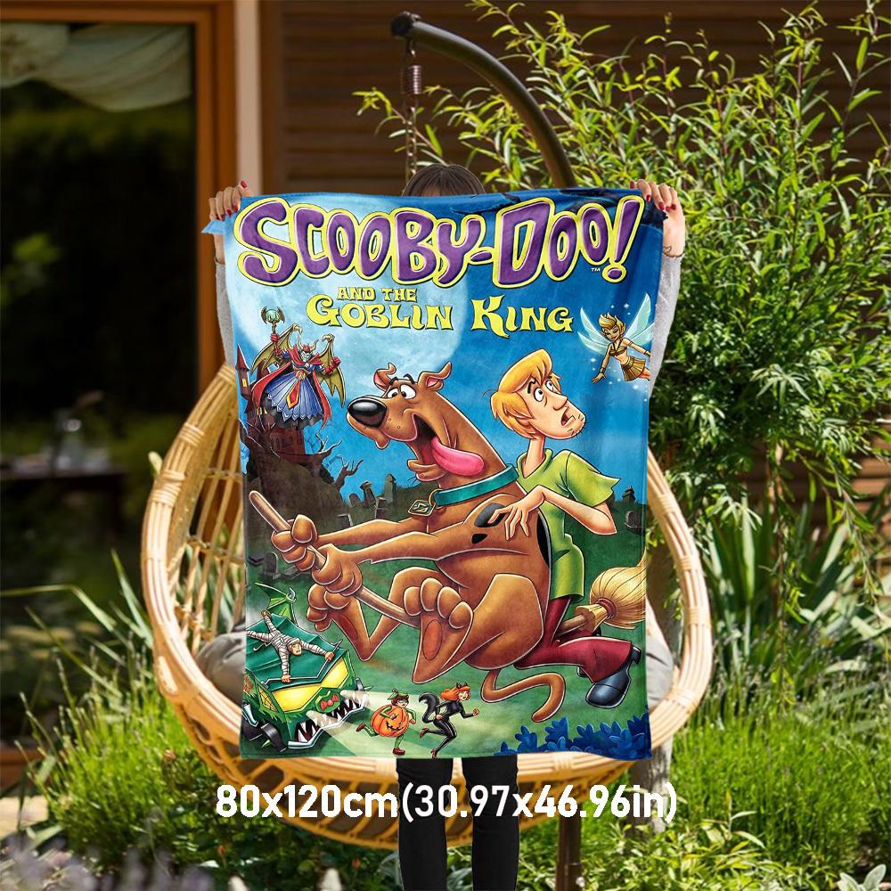

1PC Scooby-Doo! AND THE GOBLIN KING Outdoor Flannel Blanket Soft Plush Decor for Picnics, camping,Bedroom, Playroom, Office1218A 80x120cm(31x47inch)