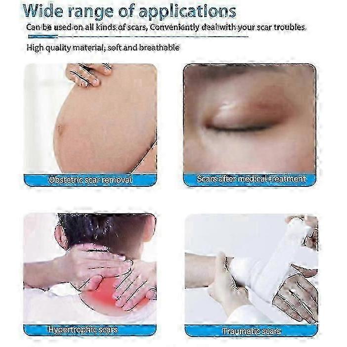 Medical Grade Silicone Scar Tape - Reusable, Effective for Surgical Scars - Wear
