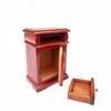 Dollhouse Mini Storage Nightstand Simulation Redwood Realistic Furniture 1Pcs for Doll House Collection Display