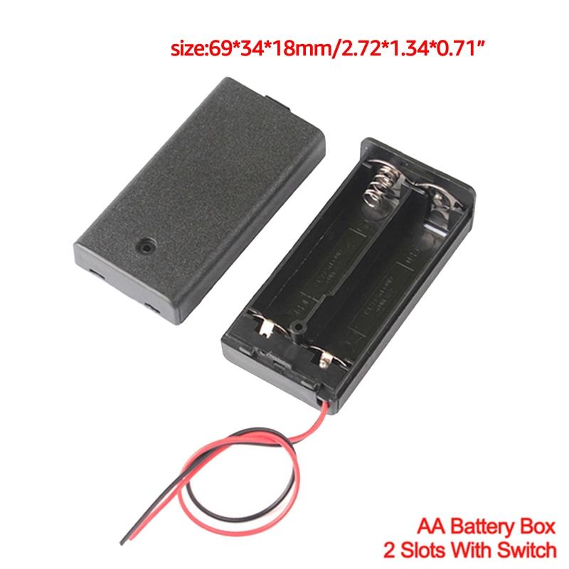 Dustproof Battery Container with Switch 1/2/3/4/6/8 Slots AA Battery Dustproof Storage Box with Switch