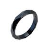 Unisex Black Hematite Magnetic Energy Rhombus Ring