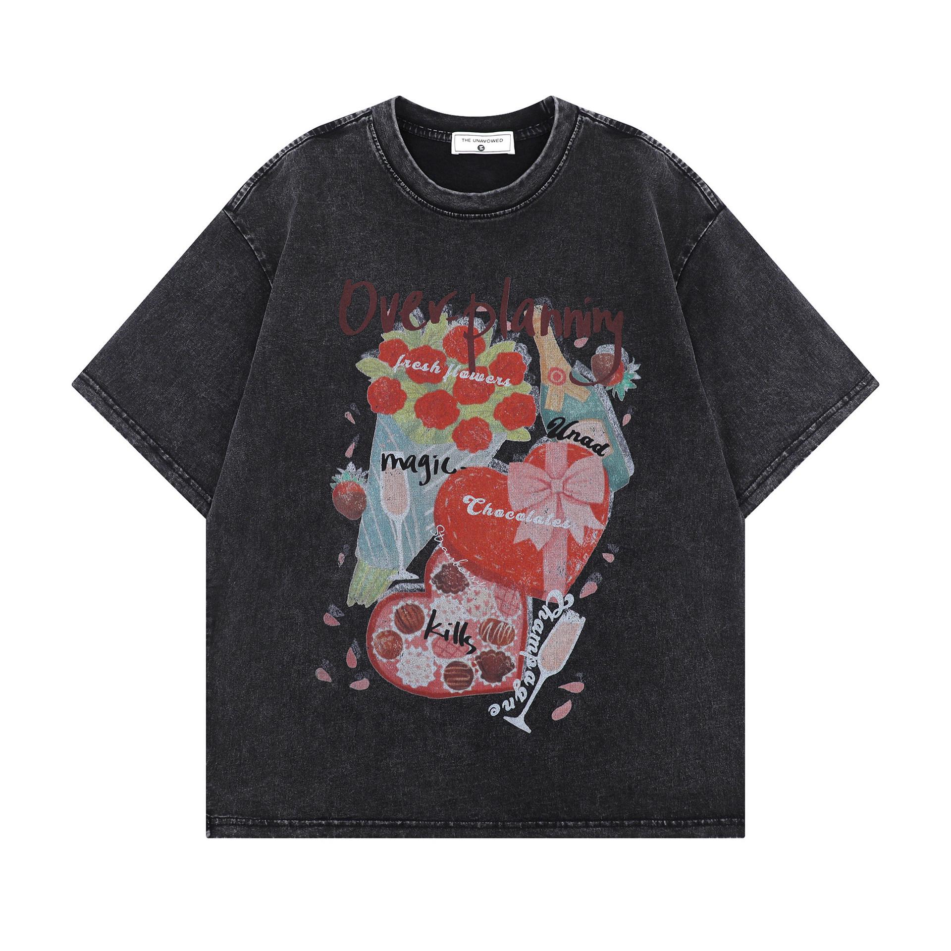 Women s Trendy Distressed Loose-Fit Short Sleeve T-shirt, Spring/Summer 2026 - Slimming Design Medium