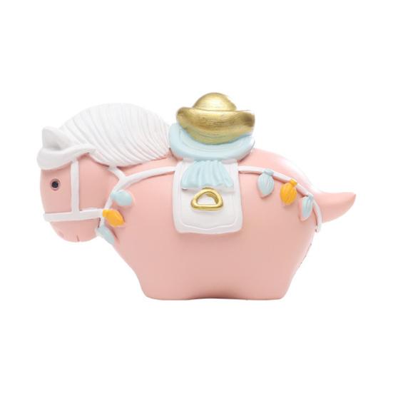 Cartoon Horse Figurine Bring Fortune Fat Lucky Pony Statue Resin Animal Sculpture Year of Horse New Year Decoration Ornament Gift