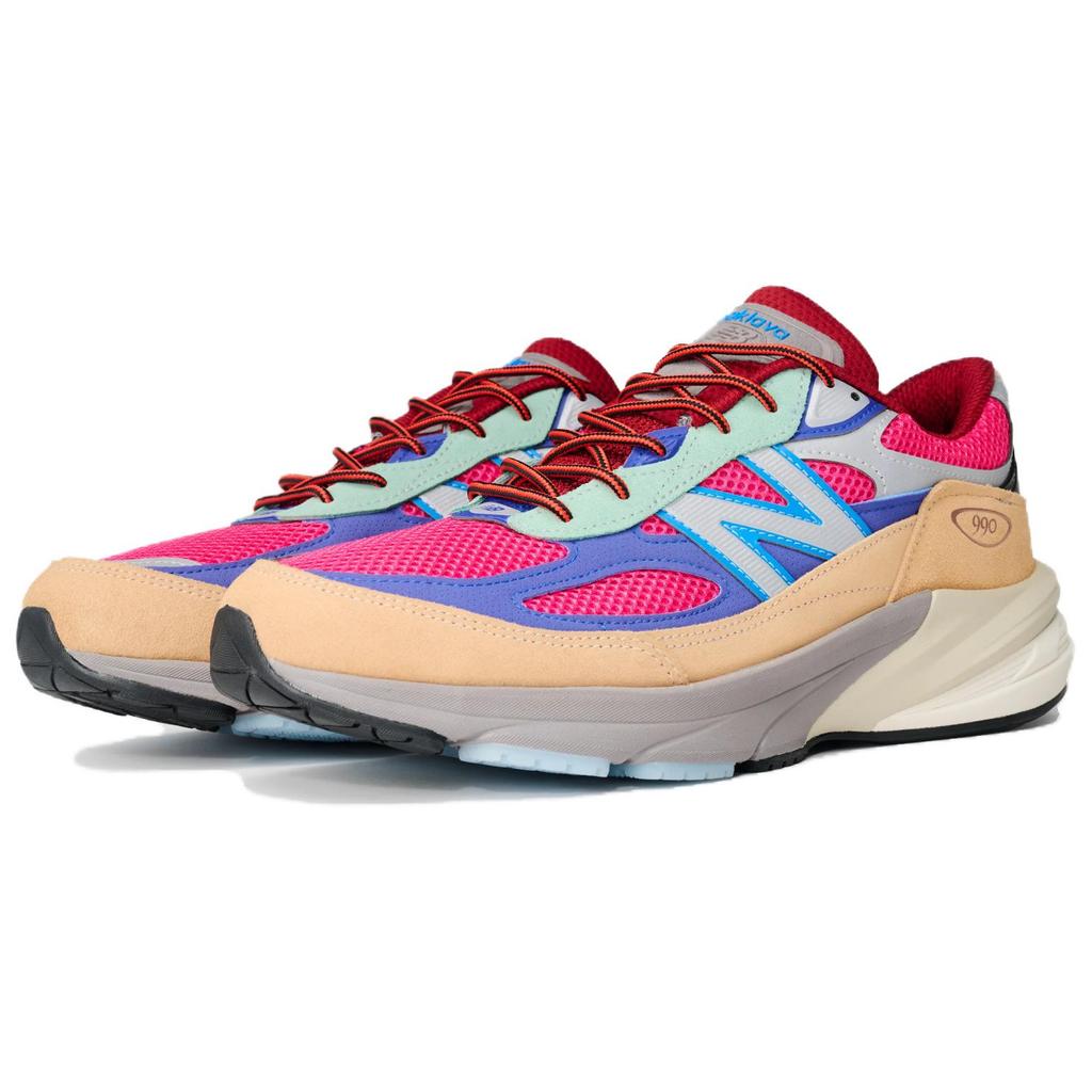 Action Bronson X New Balance 990v6 Made In USA Amazõnia Men Sneakers Multi-Color Hi-pink Royal-Blue U990AT6