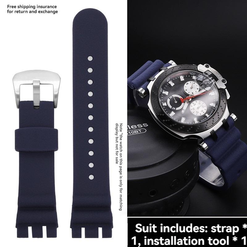 

Для Tissot Racing Series T115 Силикон Нержавеющая сталь Пряжка T115.417 Ремешок для часов Мужские аксессуары для часов 22 мм Водонепроницаемый ремешок 22mm-Width
