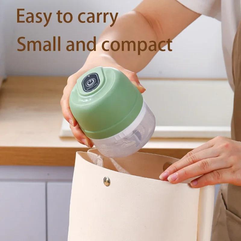 100/250ML Electric Garlic Chopper Mini USB Charging Meat Garlic Pepper Crusher Vegetable Food Cutter Kitchen Masher Gadgets