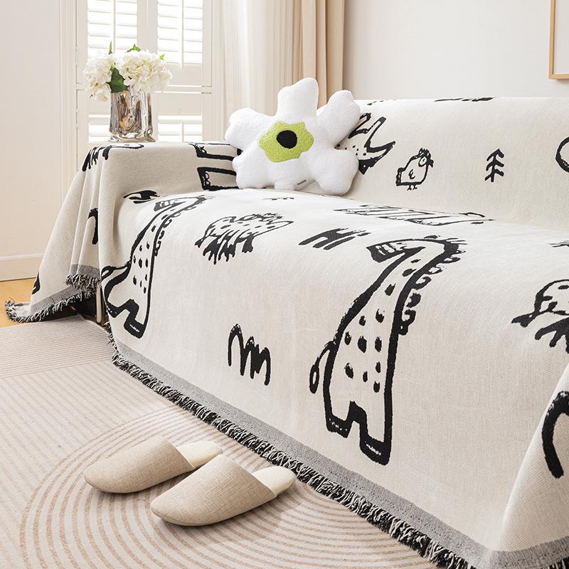 Cartoon Chenille Sofa Cover Towel High-Grade Four Seasons Universal Sofa Cushion Cover All-Inclusive Universal Blanket Full Covered