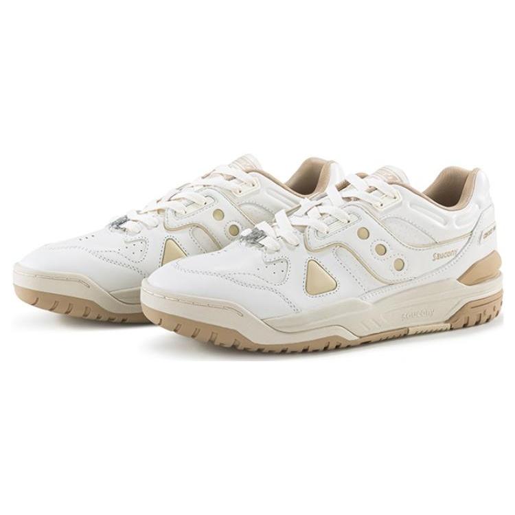 SAUCONY CROSS 90 Leather Slip Resistant Abrasion Resistant Low Top Skateboard Shoes Unisex Khaki S79035-20