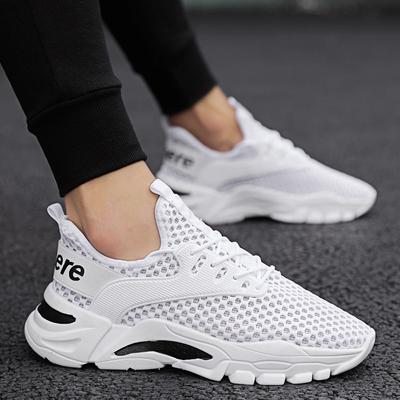 Scarpe Casual da Uomo alla Moda Sneakers Leggere Estive in Rete Traspirante Scarpe da Corsa Outdoor di Tendenza Calzature da Uomo con Suola Morbida e Lacci
