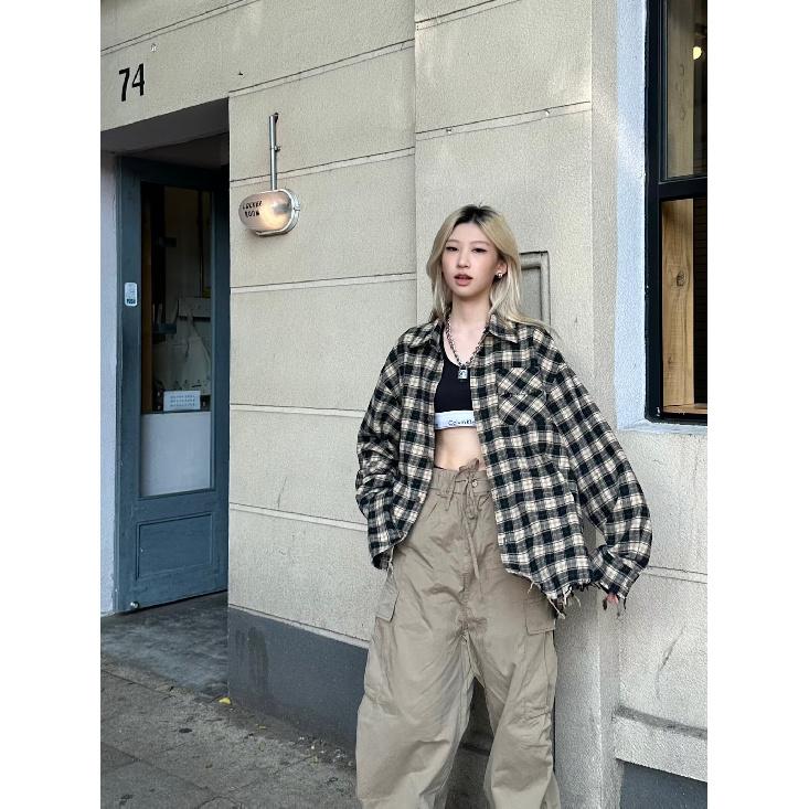 2024 Letter Long Sleeve Shirt Japanese Hong Kong Style Ins Loose Shirt Boys Summer Trendy Versatile Casual Coat