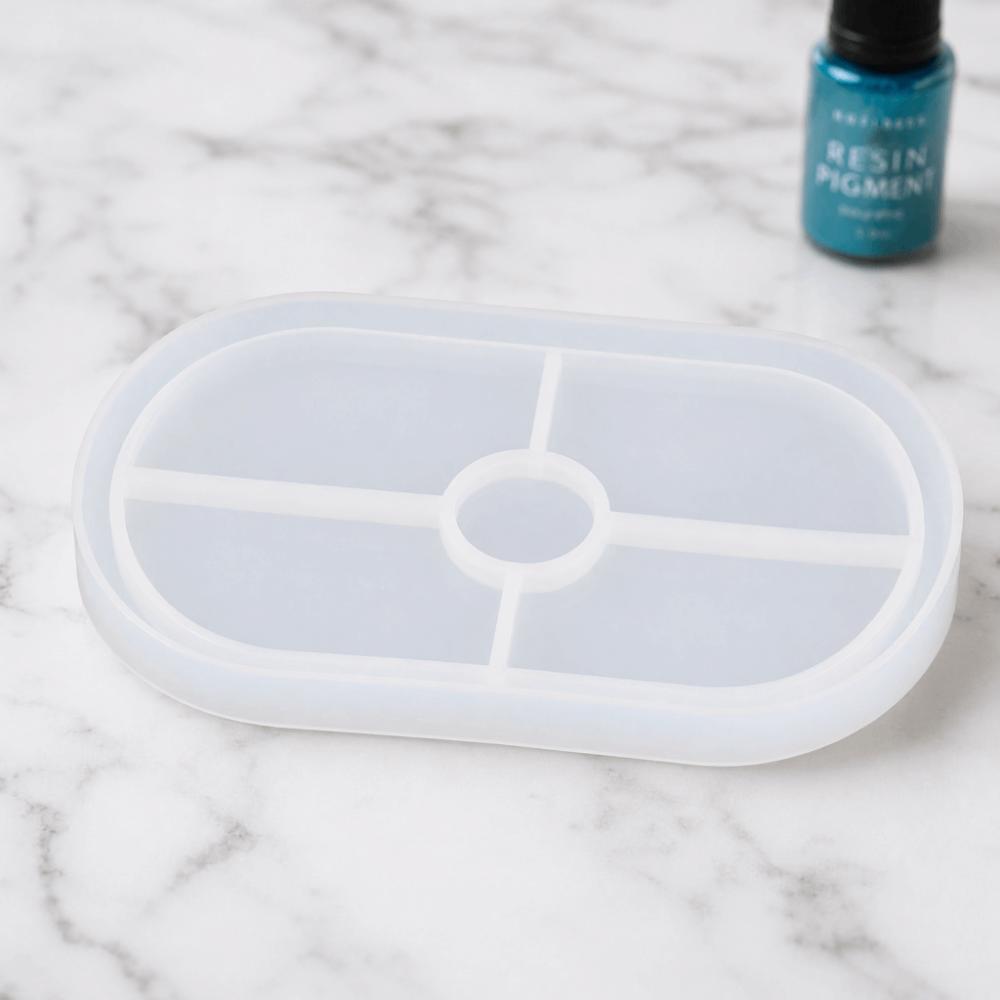 Raised Rim Silicone Tray Mold Oval Shape Epoxy Resin Mold DIY Silicone Mold  Jewelry Display Making