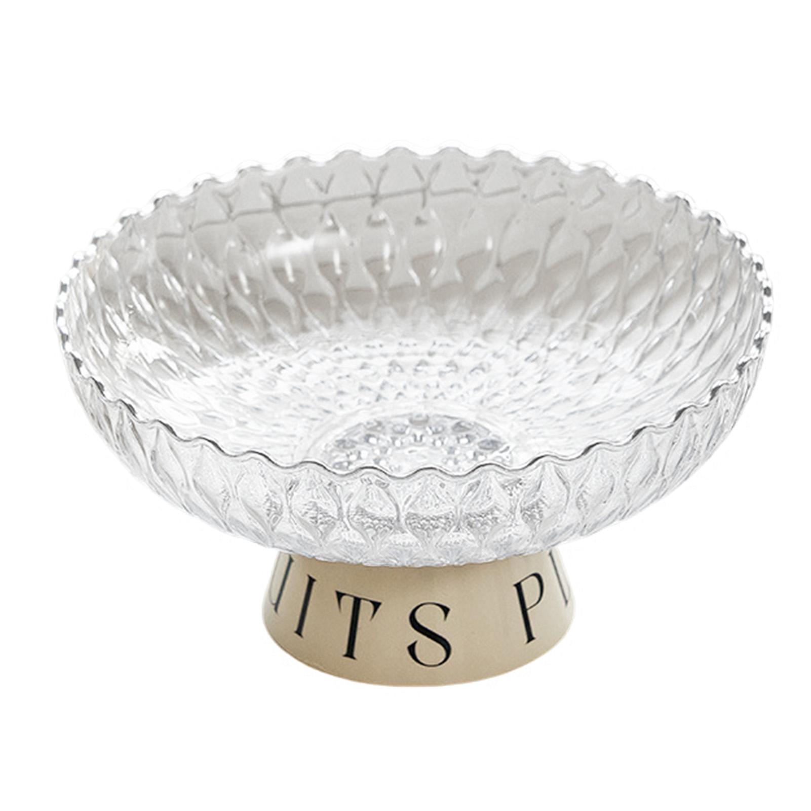 

Transparent Serving Plates Household Candy Nut Serving Plate Suitable for Dessert Presentation Party прозрачный белый