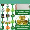 Irish Shamrock Whimsical Banner With Gold Coin Hat For Vibrant Celebration Decor