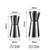 15/30ml oder 25/50ml Cocktail Bar Jigger Design Japanischer Edelstahl Messbecher Jigger Double Spirit Barkeeper Küchengadg