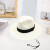 Beach Sun Straw Hat for Women Wide Brim Sun Protection Woven Hat Summer Foldable Packable Roll Up Cap for Travel