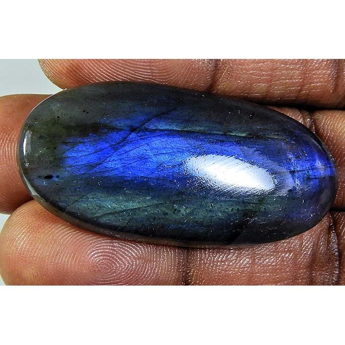 

80Cts. Natural Labradorite Blue Oval Cabochon Loose Gemstone 22X48X07 MM PP-1365