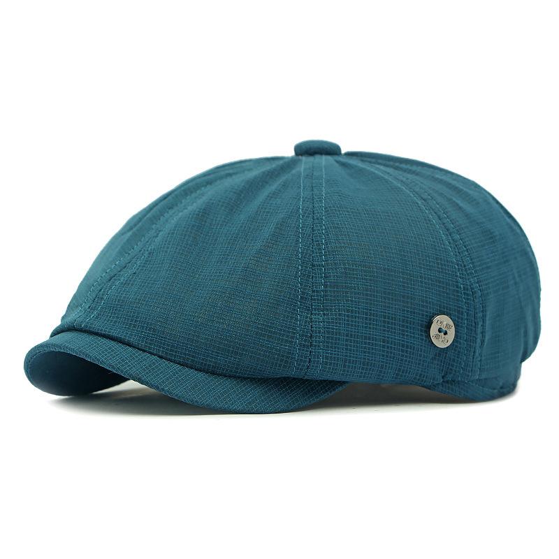 Summer Outdoor Men Sunscreen Octagonal Cap British Women Vintage Beret Breathable Duck Tongue Newsboy Cap