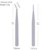 Stainless Steel Tweezers: Thickened Elbow for Eyelash, Bird's Nest, Gardening, Hair, and Telecom Repair.