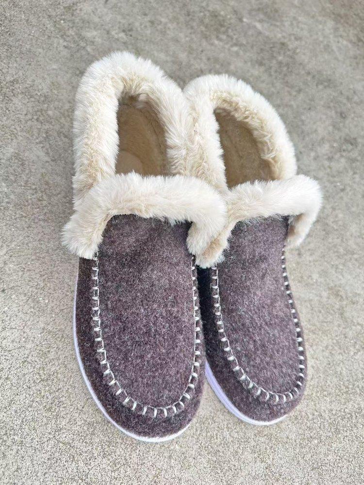 

2024 зима нові снігові чоботи на товстій підошві жіночі на хутрі теплі великого розміру шита сумка жіночі бавовняні черевики 43 світло-коричневого кольору