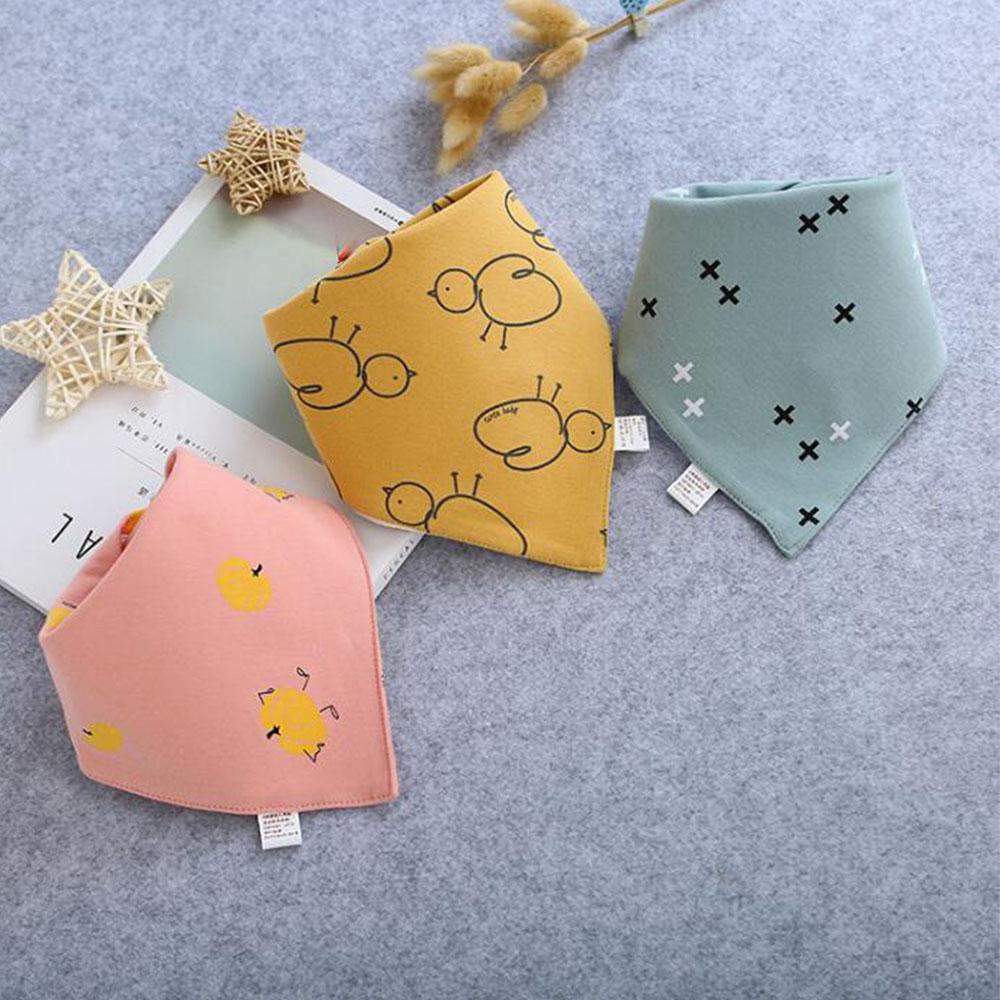 

3 Pieces Baby Bandana Bibs Cotton Triangle Unisex Boy Girl Cartoon Slabbetjes Kids Feeding Drool Apron Saliva Towel